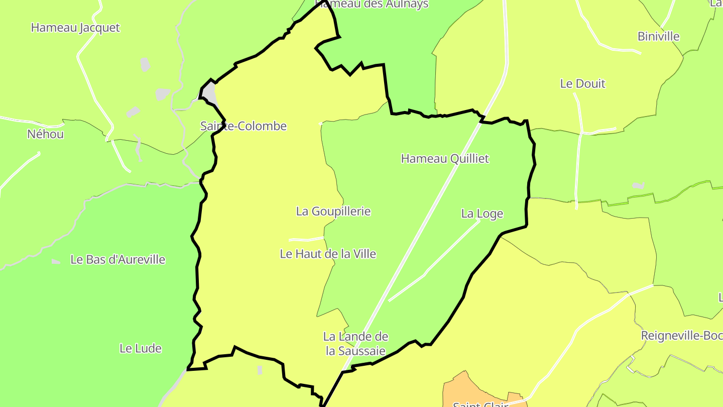 Carte des prix de l'immobilier Sainte-Colombe
