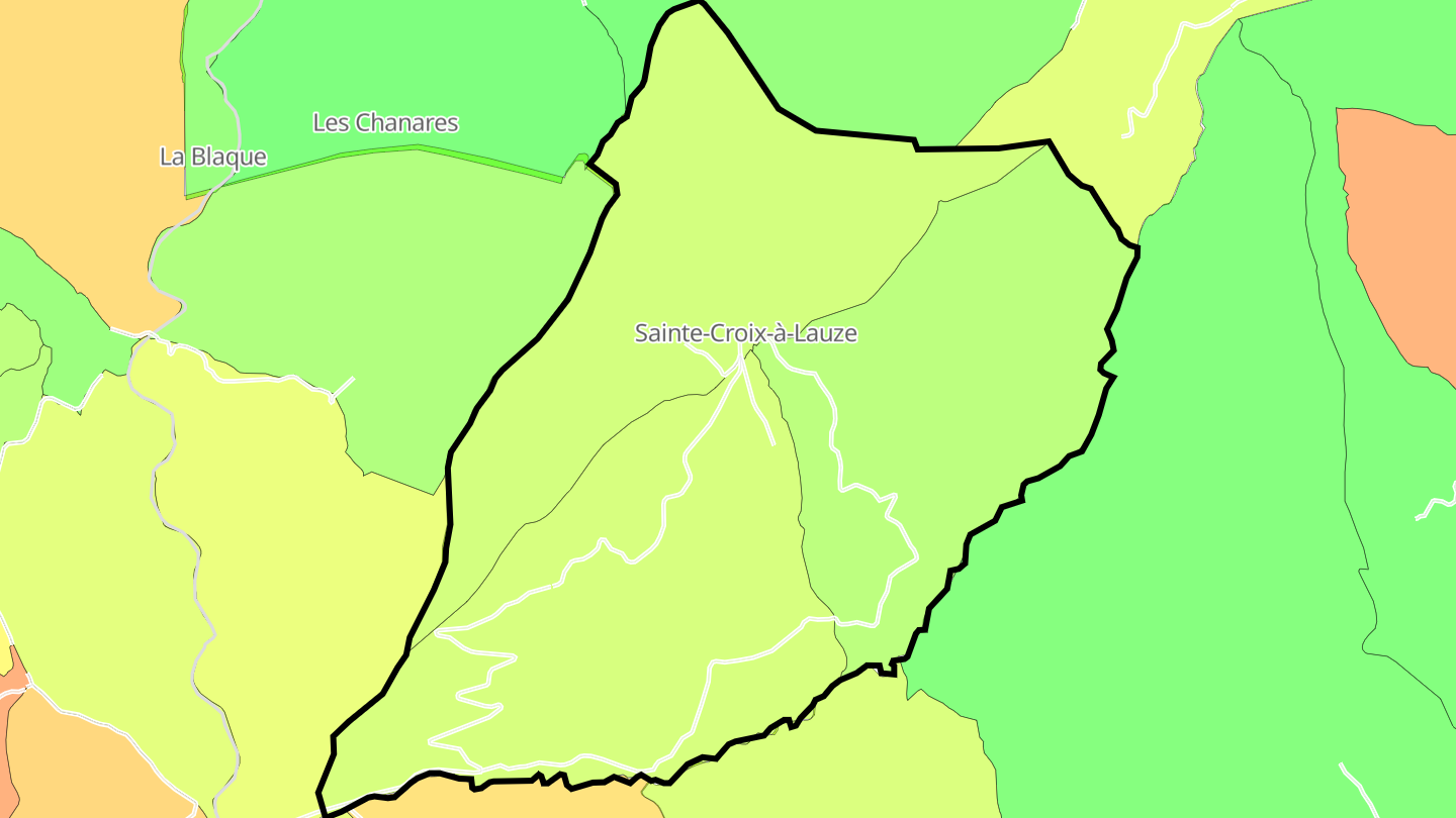 Carte des prix de l'immobilier Sainte-Croix-à-Lauze
