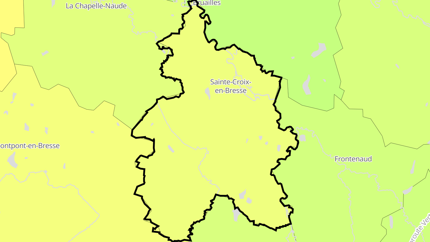 Carte des prix de l'immobilier Sainte-Croix-en-Bresse