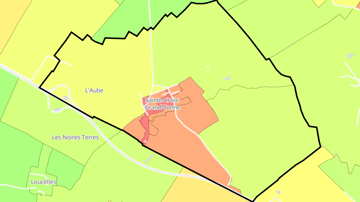 Carte des prix de l'immobilier Sainte-Croix-Grand-Tonne