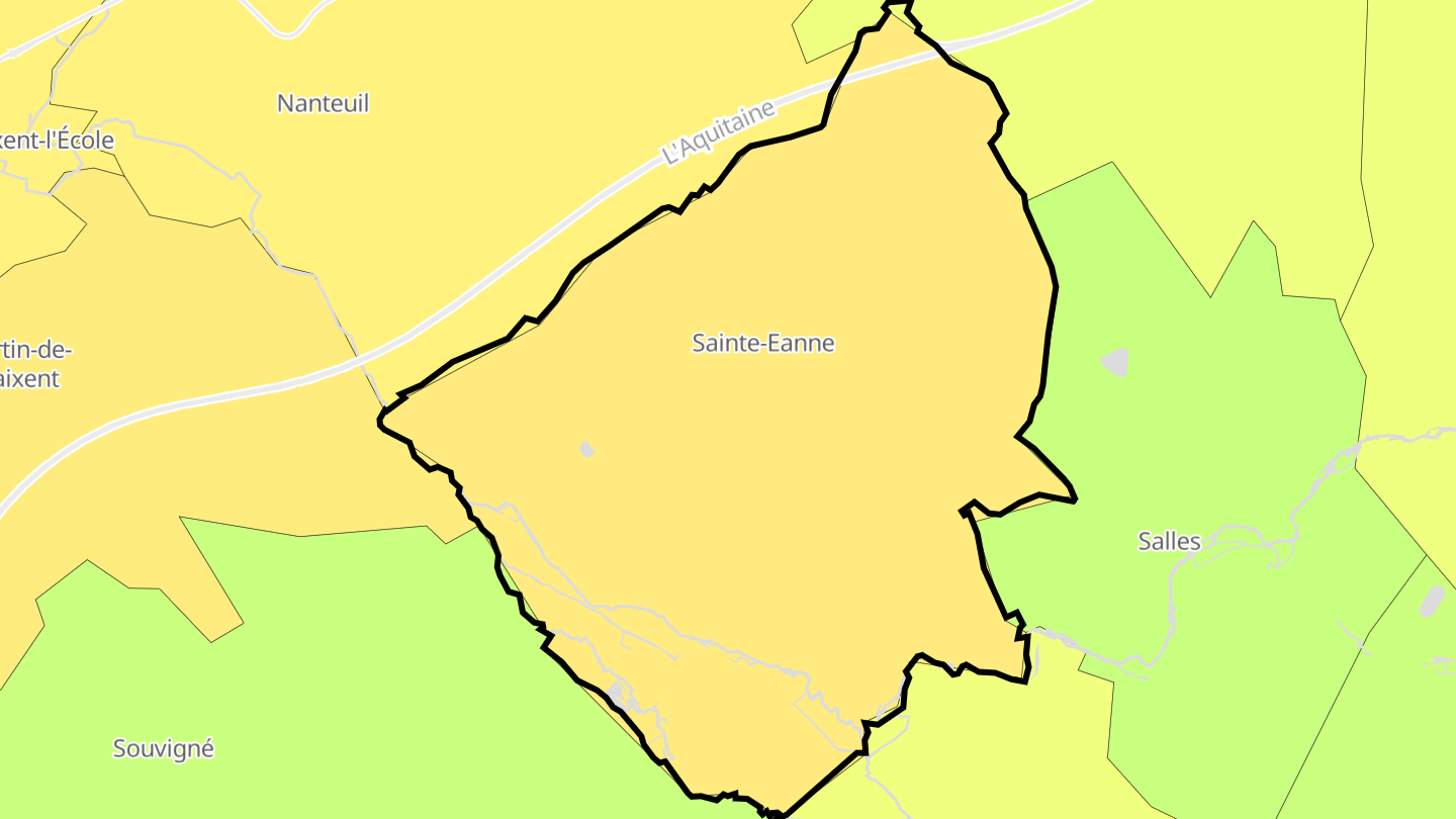Carte des prix de l'immobilier Sainte-Eanne