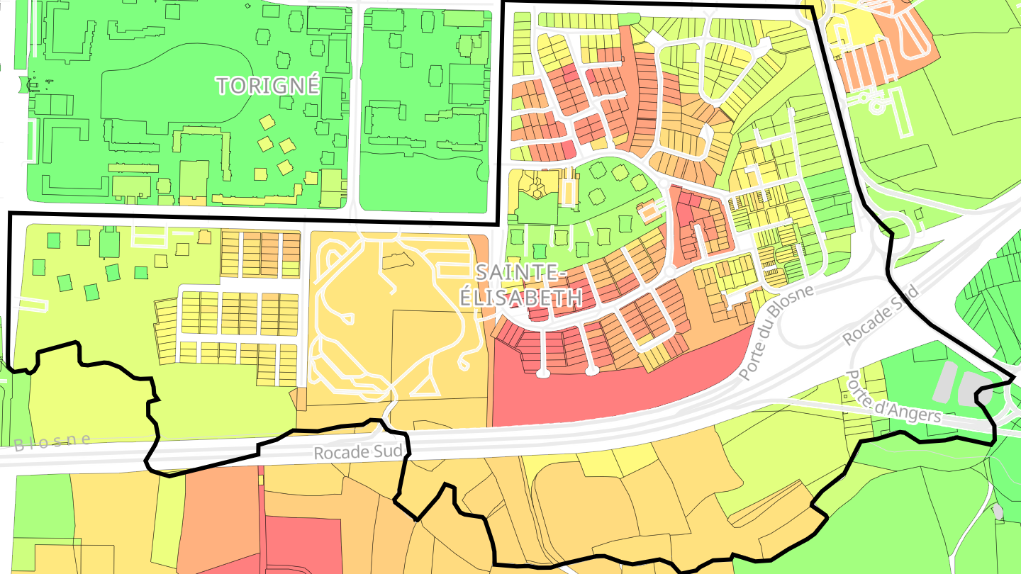 Carte des prix de l'immobilier Sainte-Élisabeth