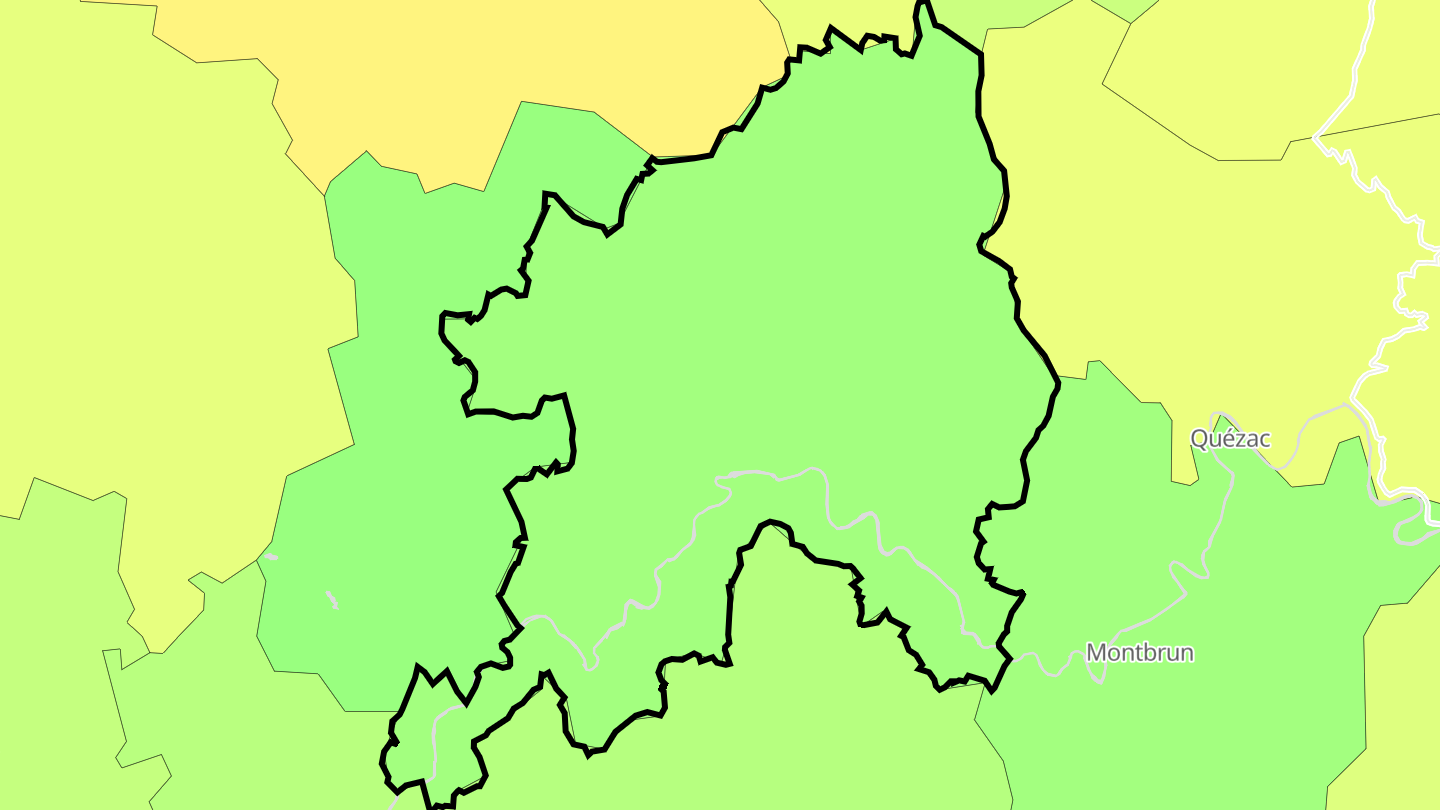 Carte des prix de l'immobilier Sainte-Enimie