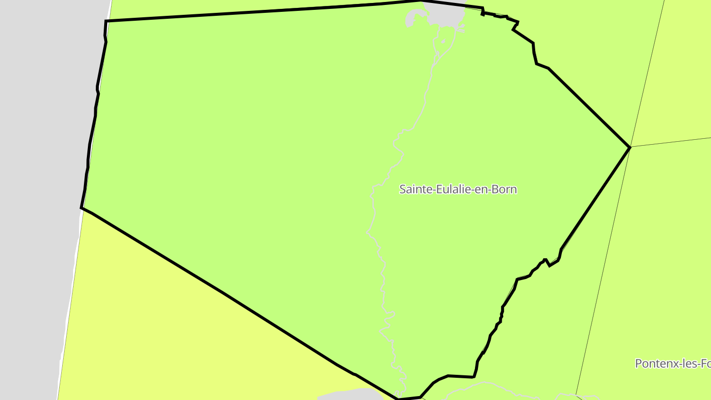 Carte des prix de l'immobilier Sainte-Eulalie-en-Born