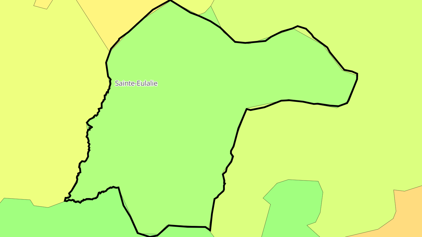 Carte des prix de l'immobilier Sainte-Eulalie