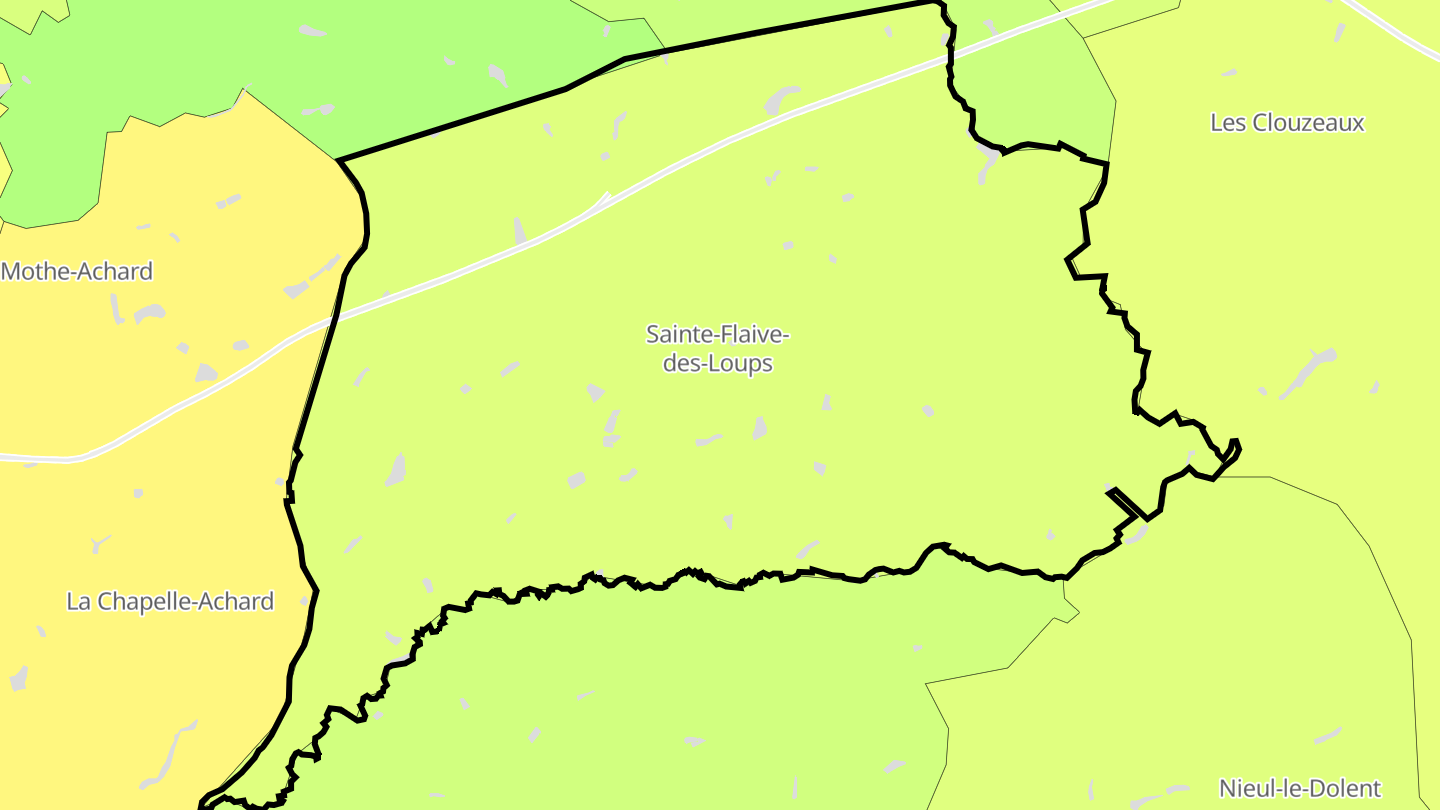Carte des prix de l'immobilier Sainte-Flaive-des-Loups