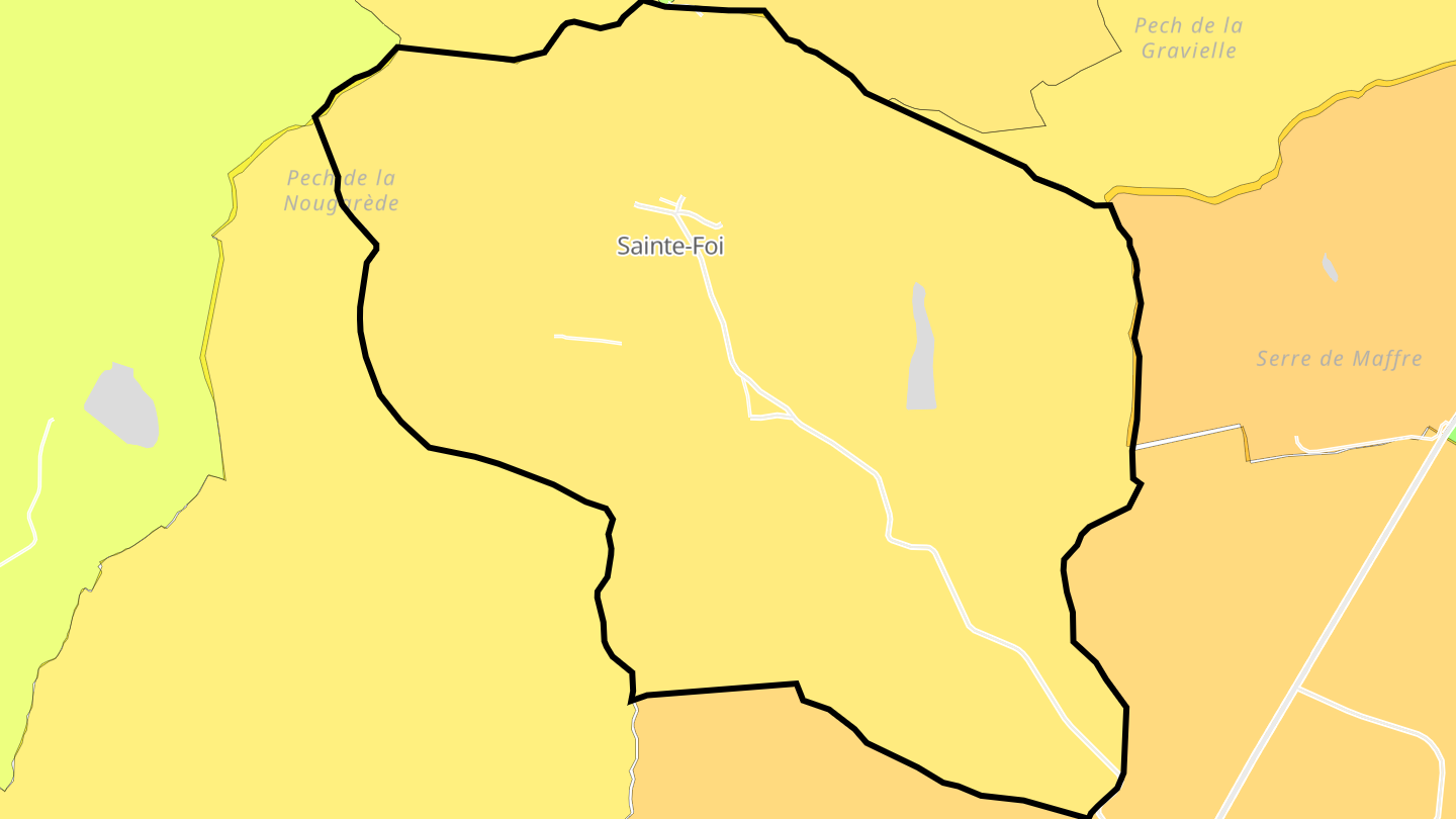 Carte des prix de l'immobilier Sainte-Foi