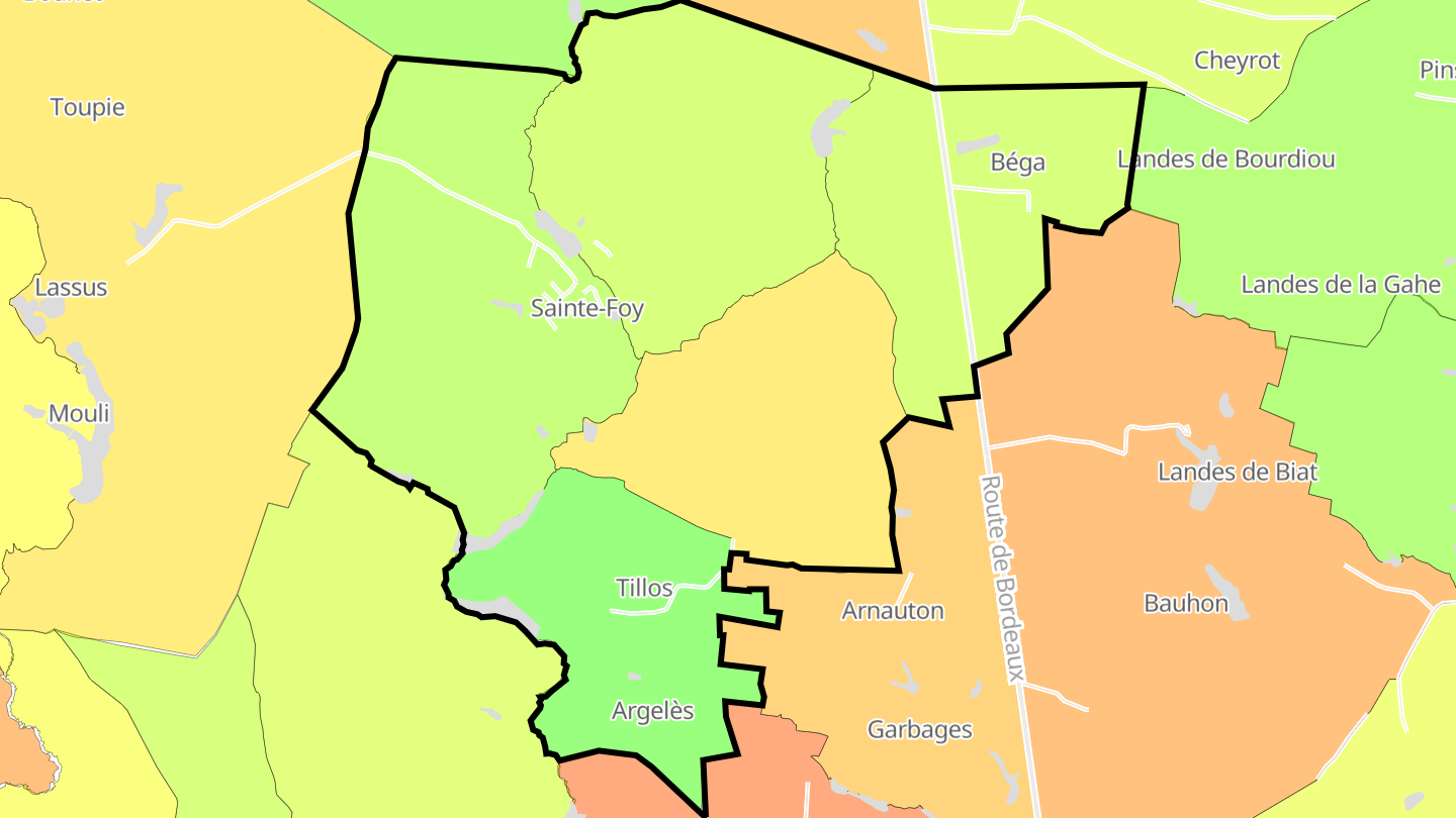 Carte des prix de l'immobilier Sainte-Foy