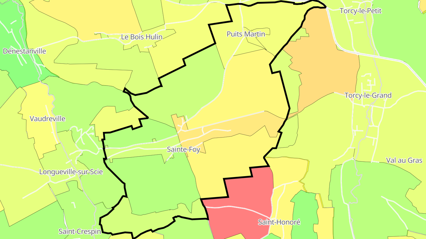 Carte des prix de l'immobilier Sainte-Foy
