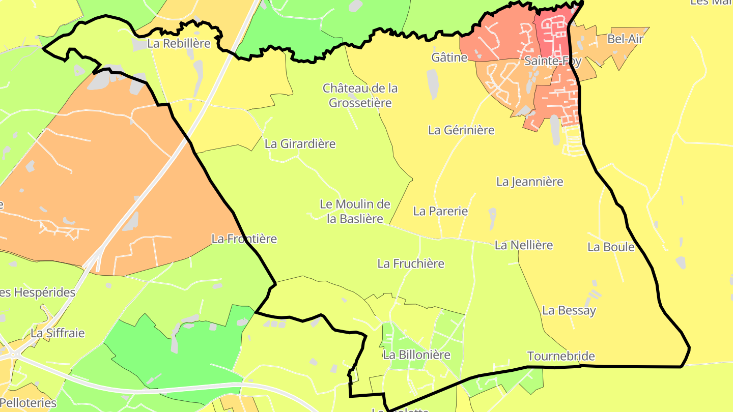 Carte des prix de l'immobilier Sainte-Foy