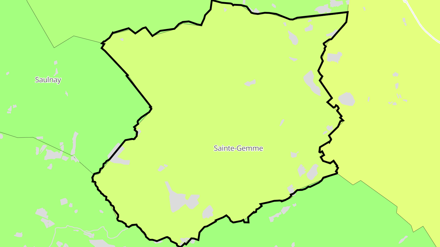Carte des prix de l'immobilier Sainte-Gemme
