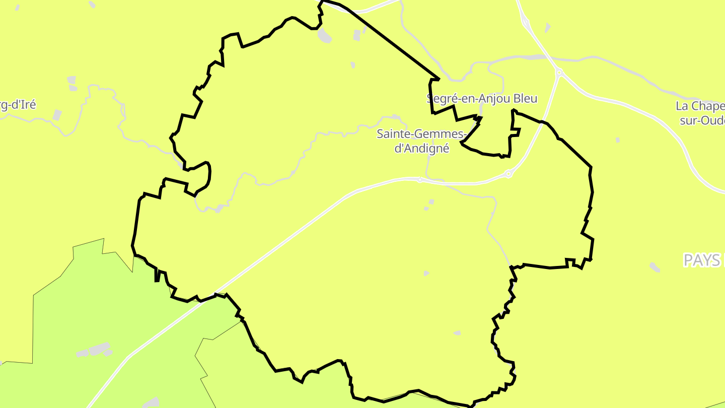 Carte des prix de l'immobilier Sainte-Gemmes-d'Andigné