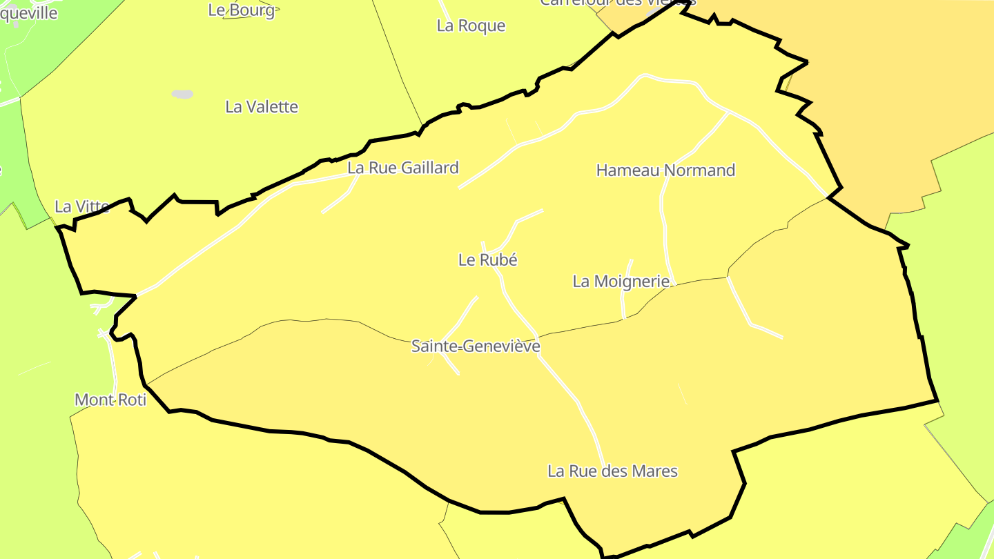 Carte des prix de l'immobilier Sainte-Geneviève