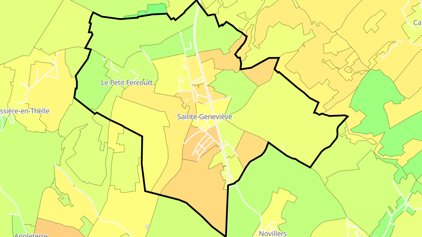 Carte des prix de l'immobilier Sainte-Geneviève