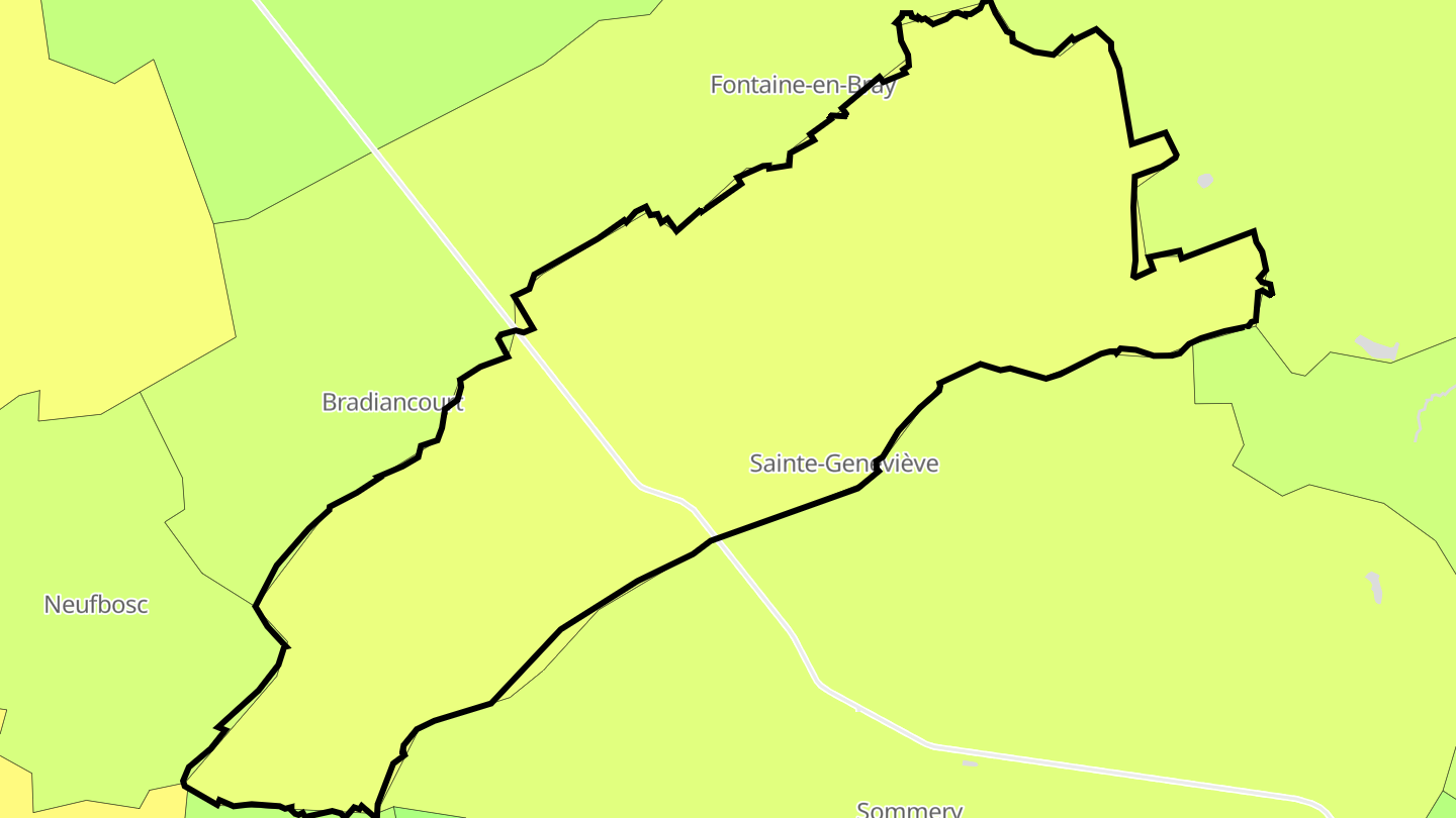 Carte des prix de l'immobilier Sainte-Geneviève