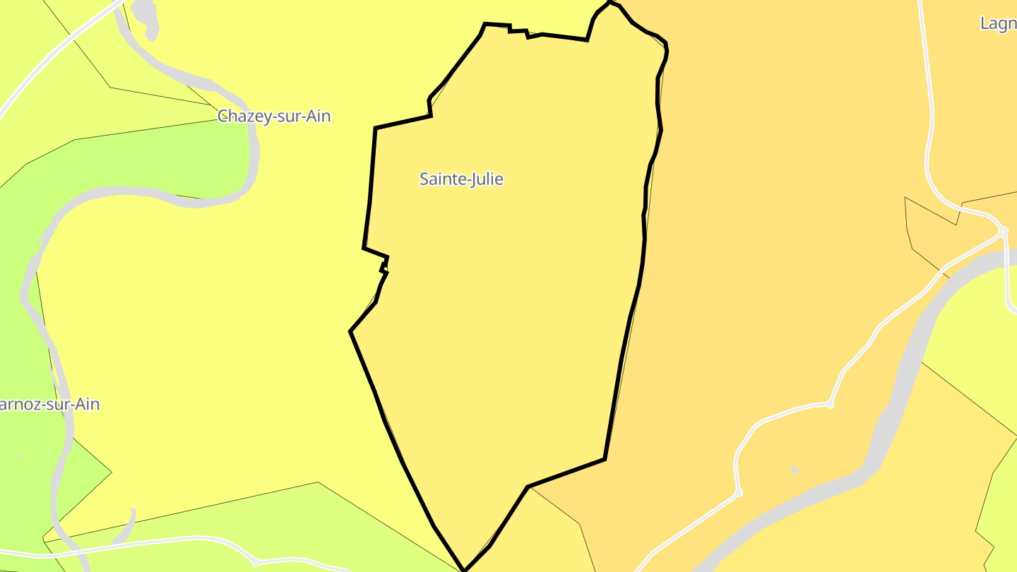 Carte des prix de l'immobilier Sainte-Julie
