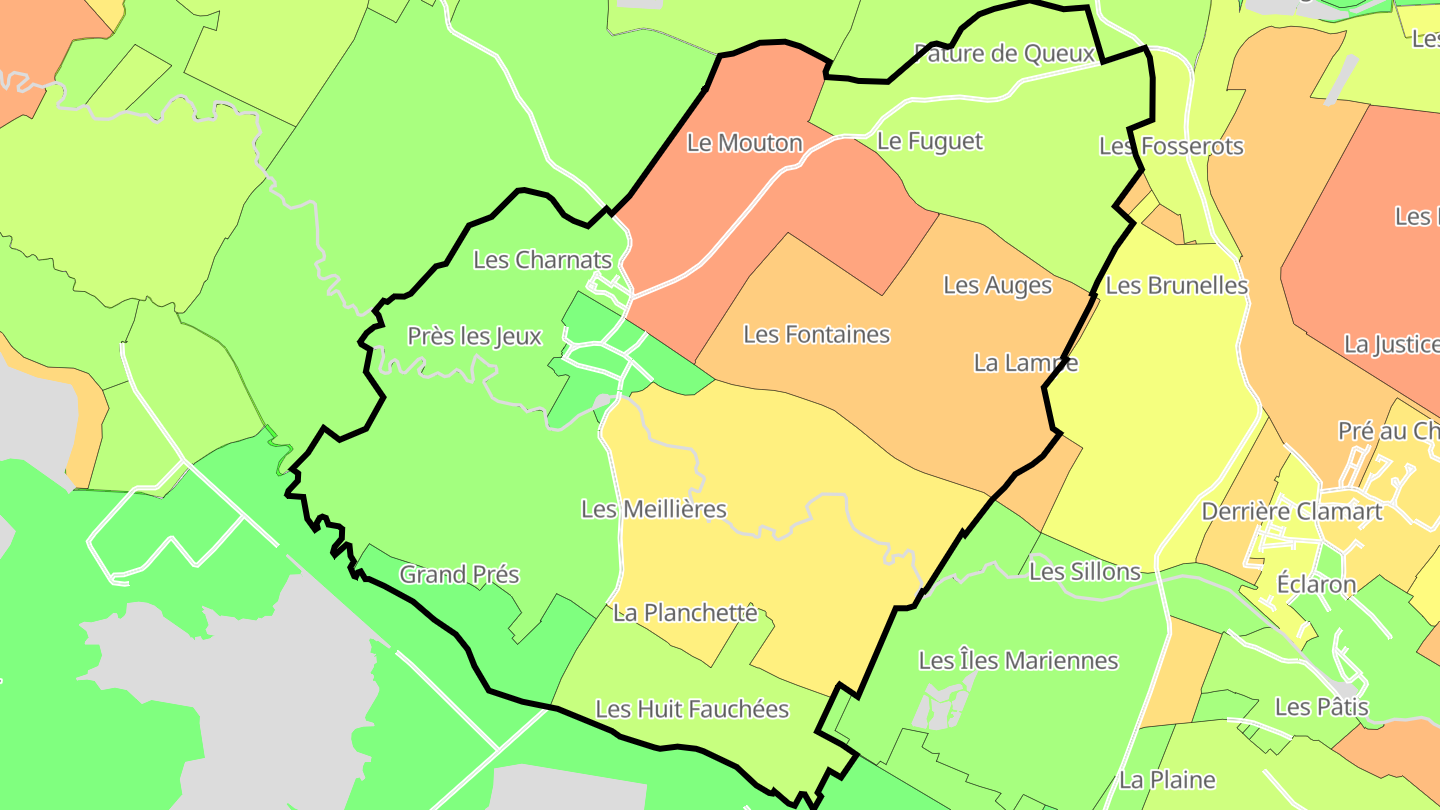 Carte des prix de l'immobilier Sainte-Livière