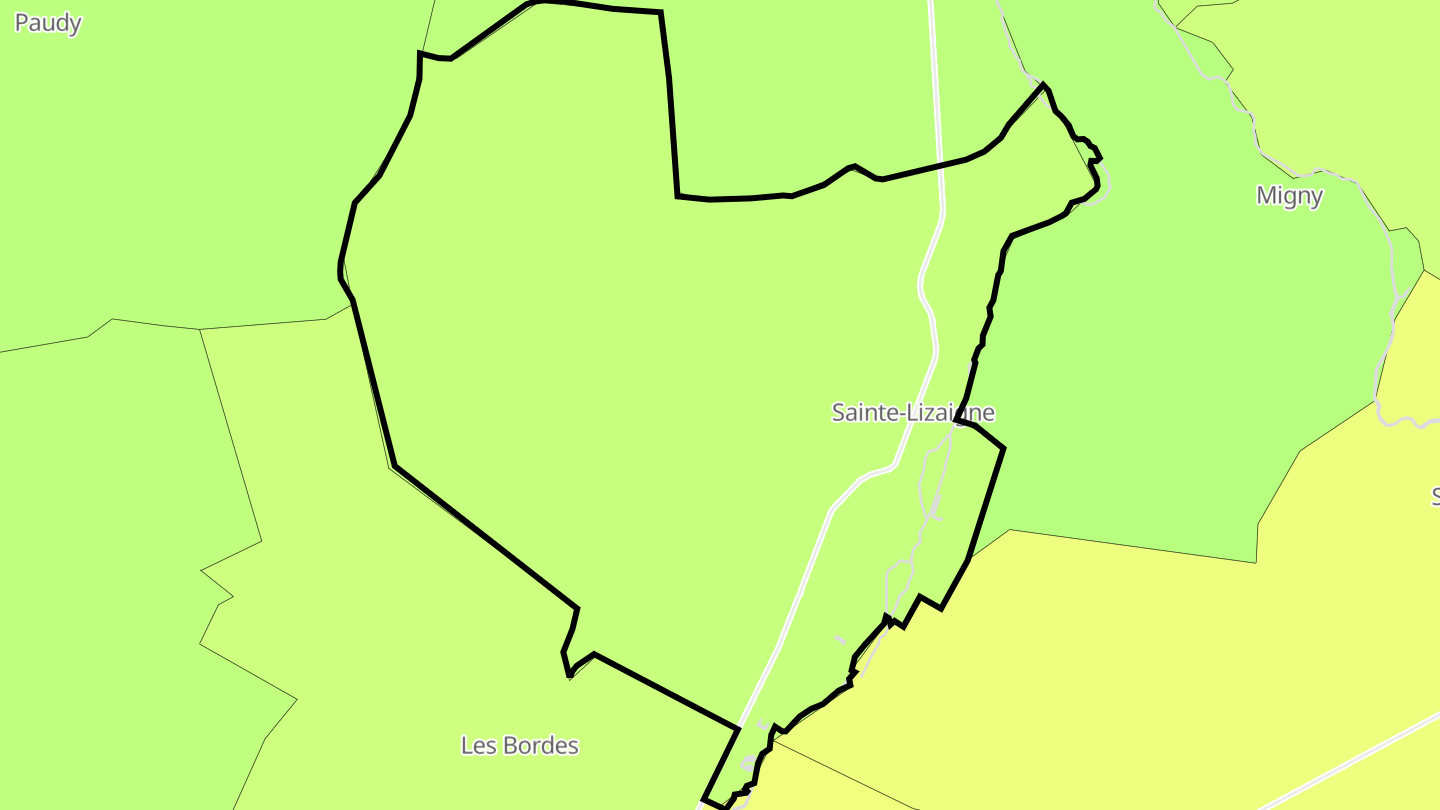Carte des prix de l'immobilier Sainte-Lizaigne