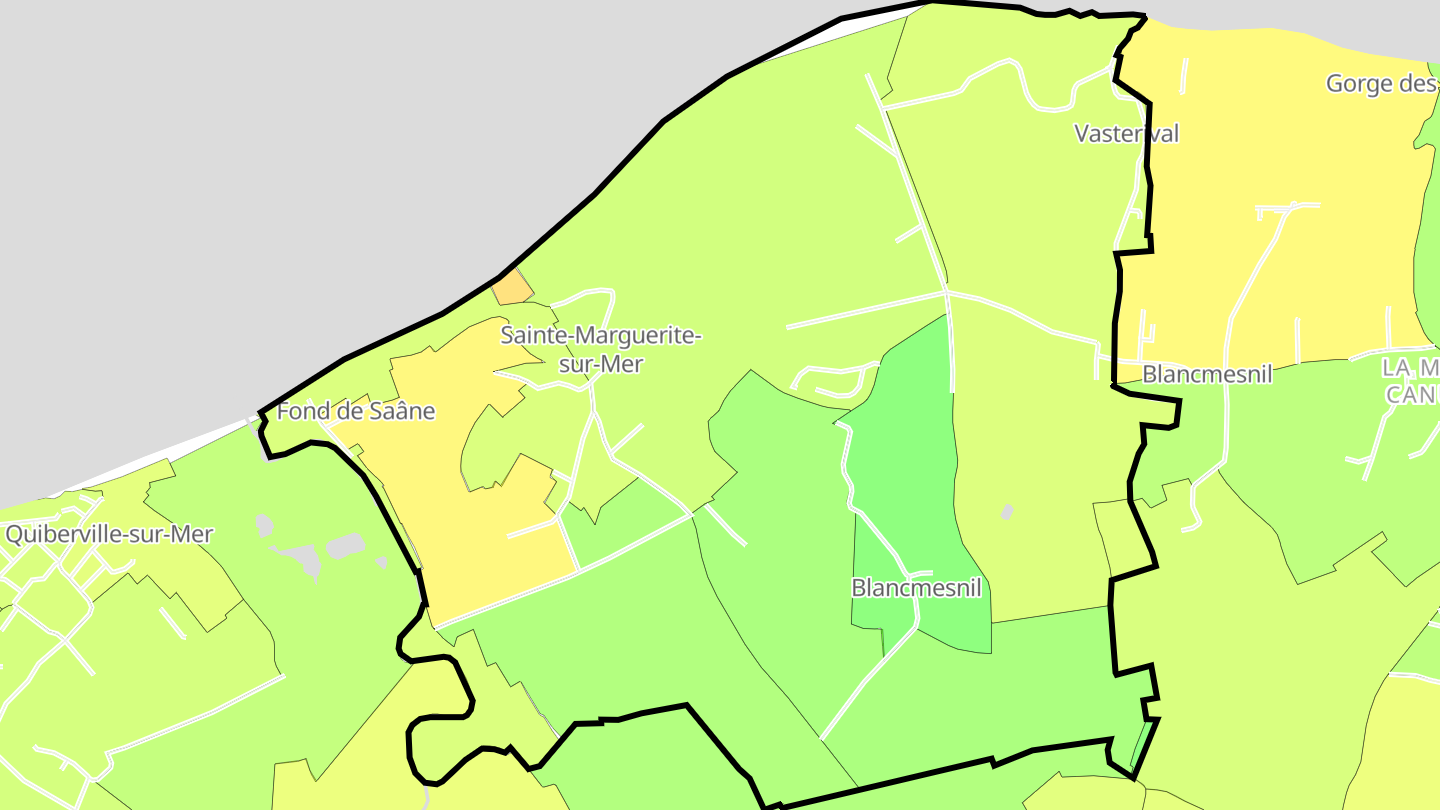 Carte des prix de l'immobilier Sainte-Marguerite-sur-Mer