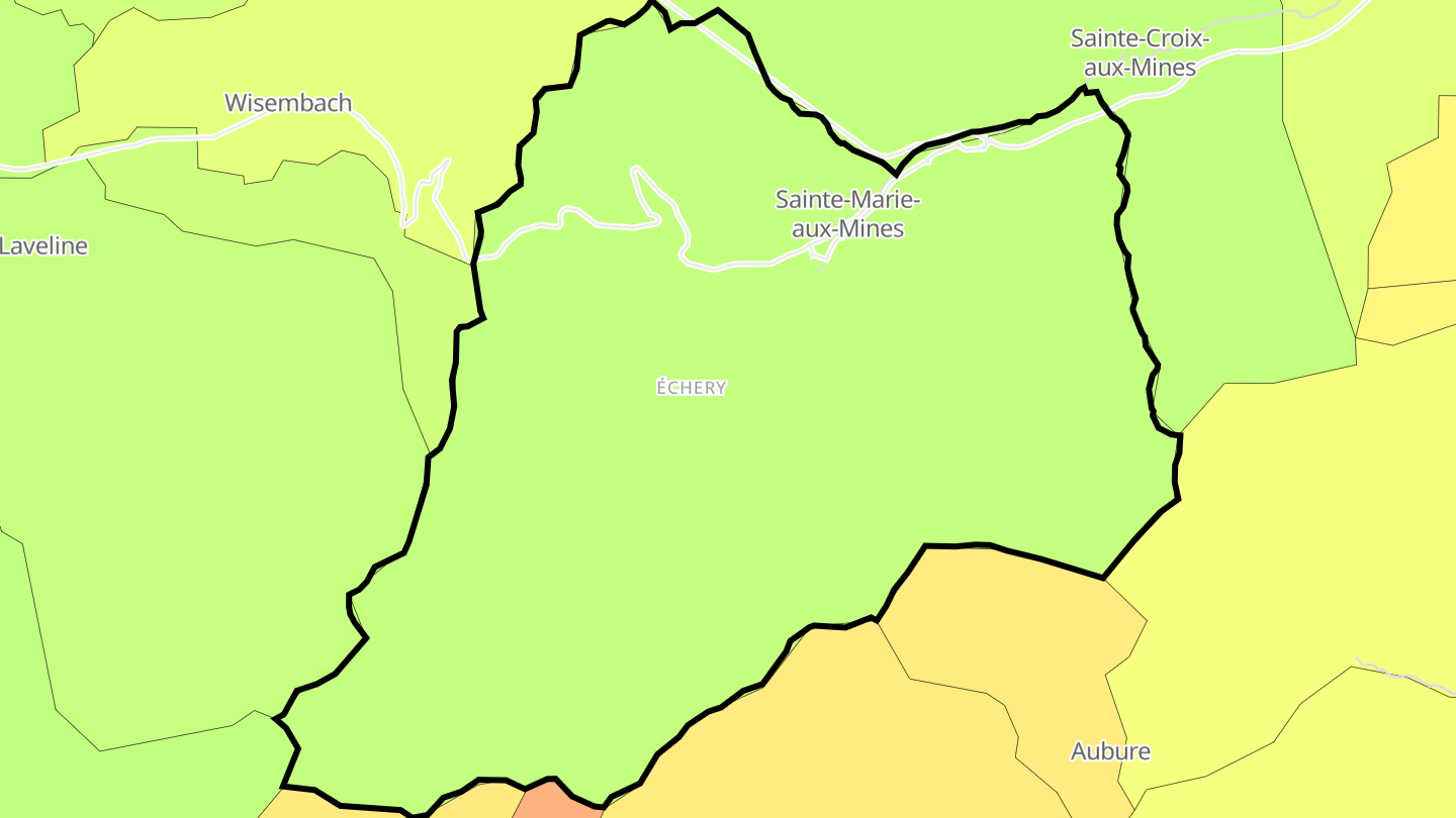 Carte des prix de l'immobilier Sainte-Marie-aux-Mines