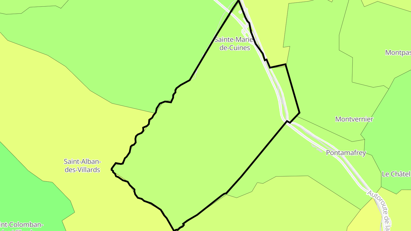 Carte des prix de l'immobilier Sainte-Marie-de-Cuines