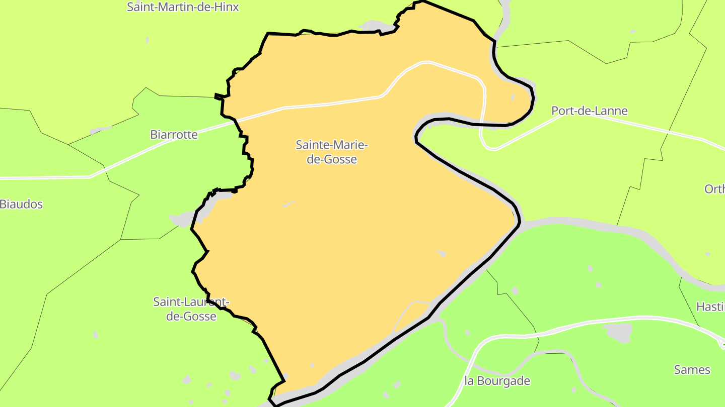 Carte des prix de l'immobilier Sainte-Marie-de-Gosse