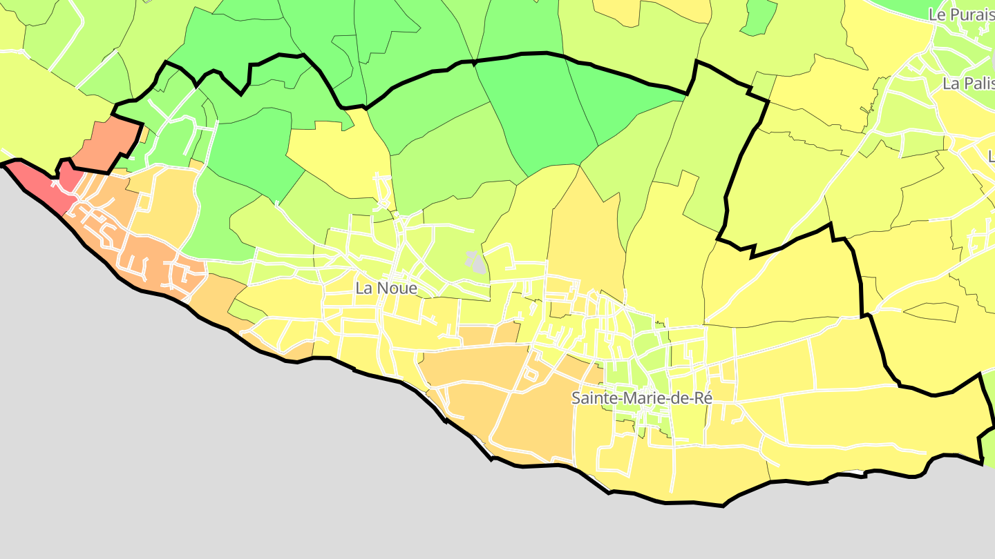 Carte des prix de l'immobilier Sainte-Marie-de-Ré