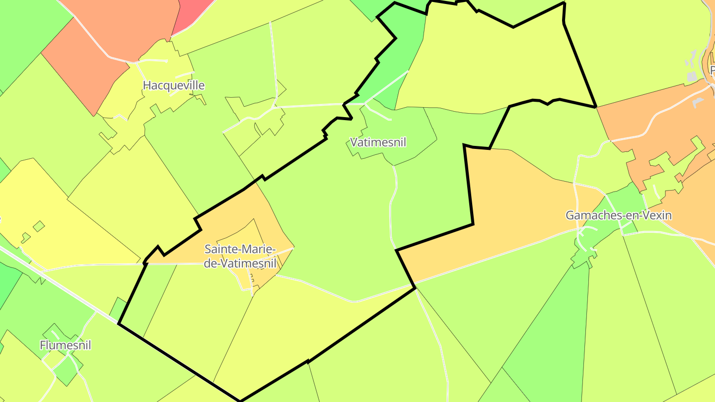 Carte des prix de l'immobilier Sainte-Marie-de-Vatimesnil