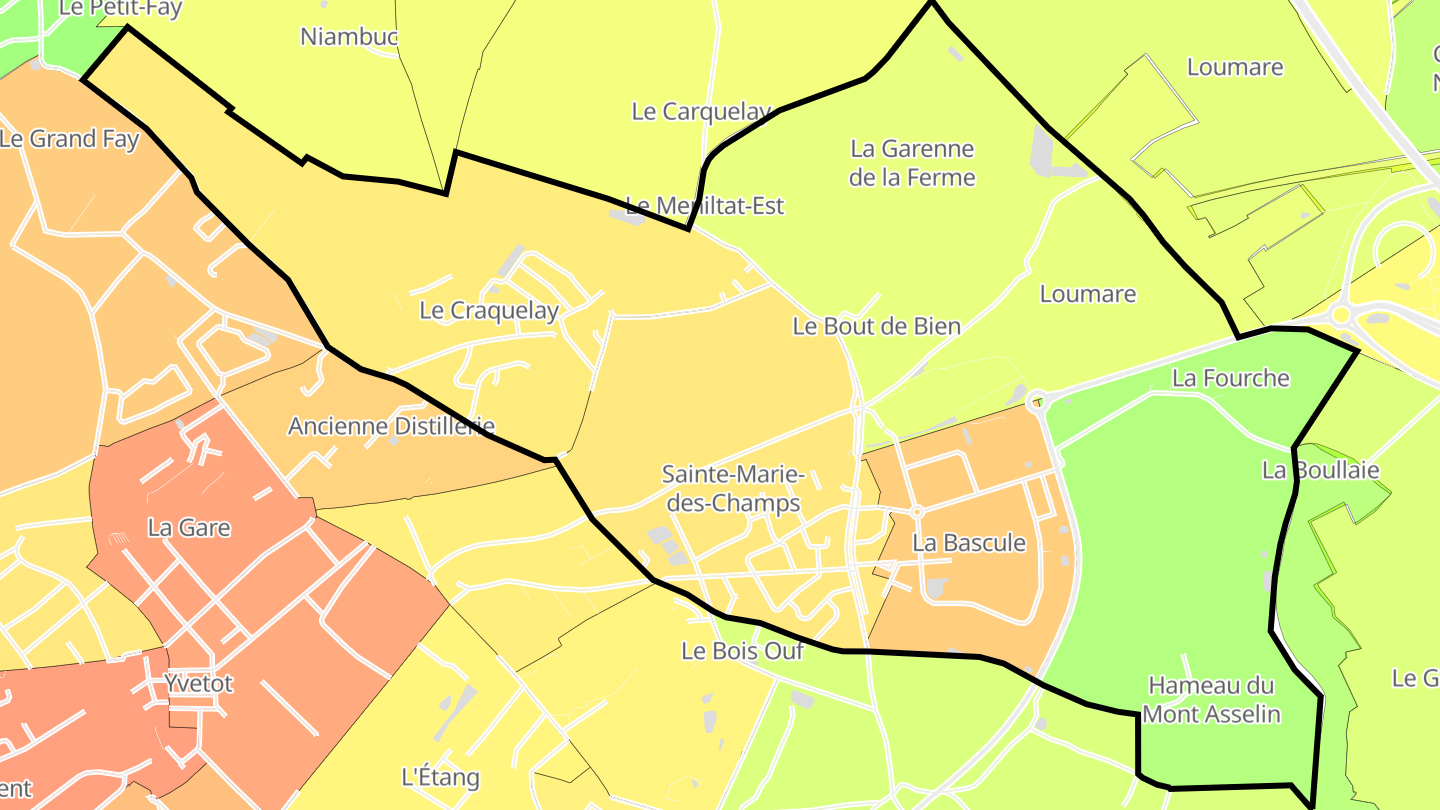 Carte des prix de l'immobilier Sainte-Marie-des-Champs