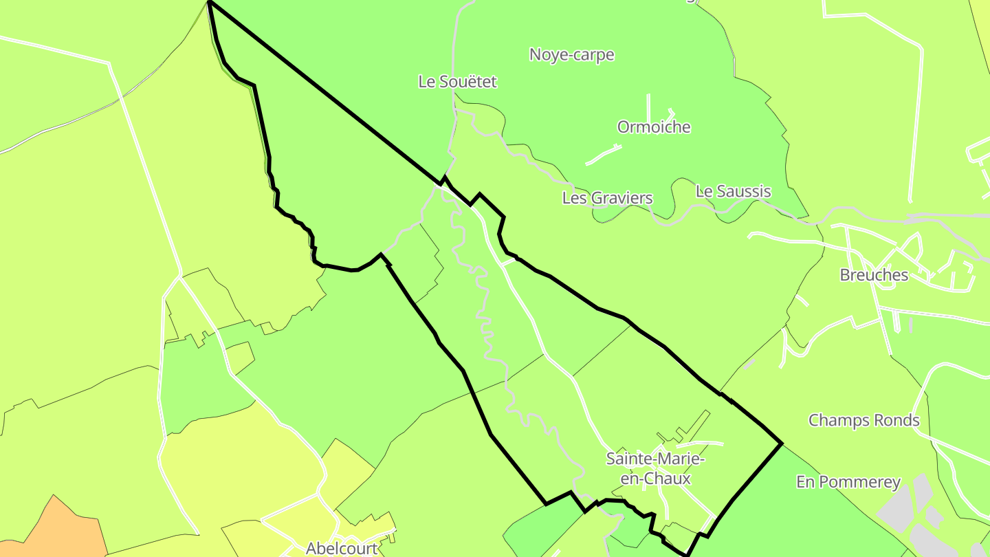 Carte des prix de l'immobilier Sainte-Marie-en-Chaux