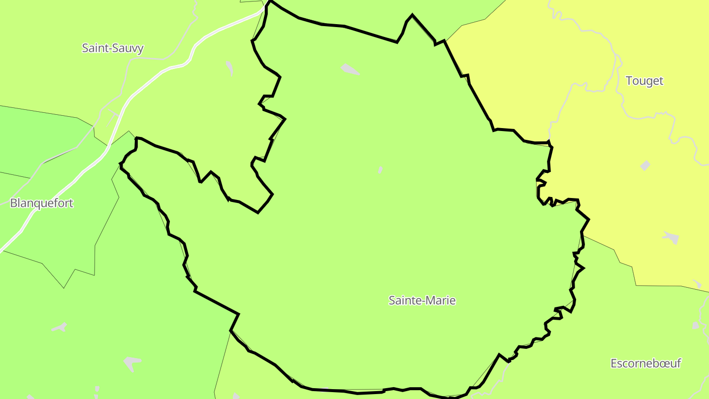 Carte des prix de l'immobilier Sainte-Marie