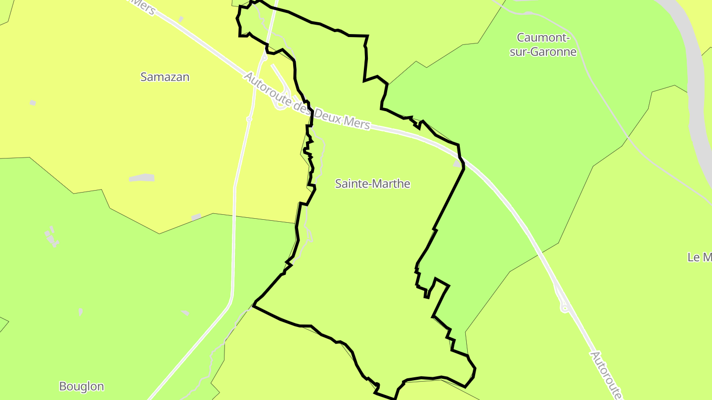 Carte des prix de l'immobilier Sainte-Marthe