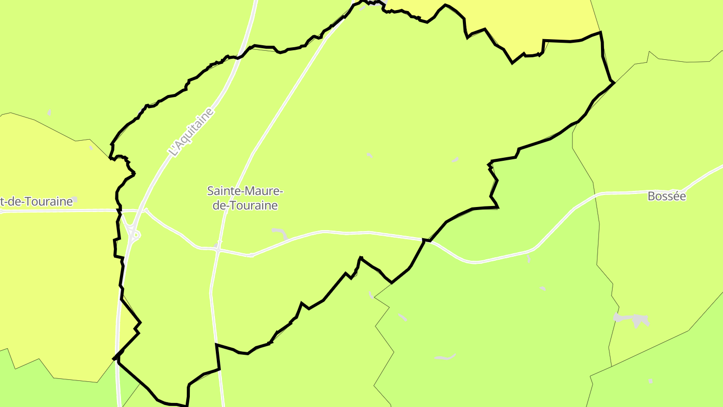 Carte des prix de l'immobilier Sainte-Maure-de-Touraine