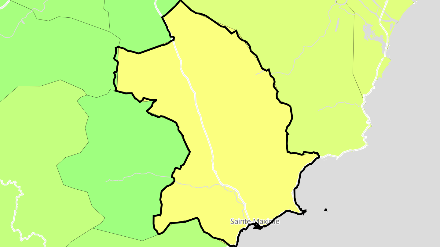 Carte des prix de l'immobilier Sainte-Maxime