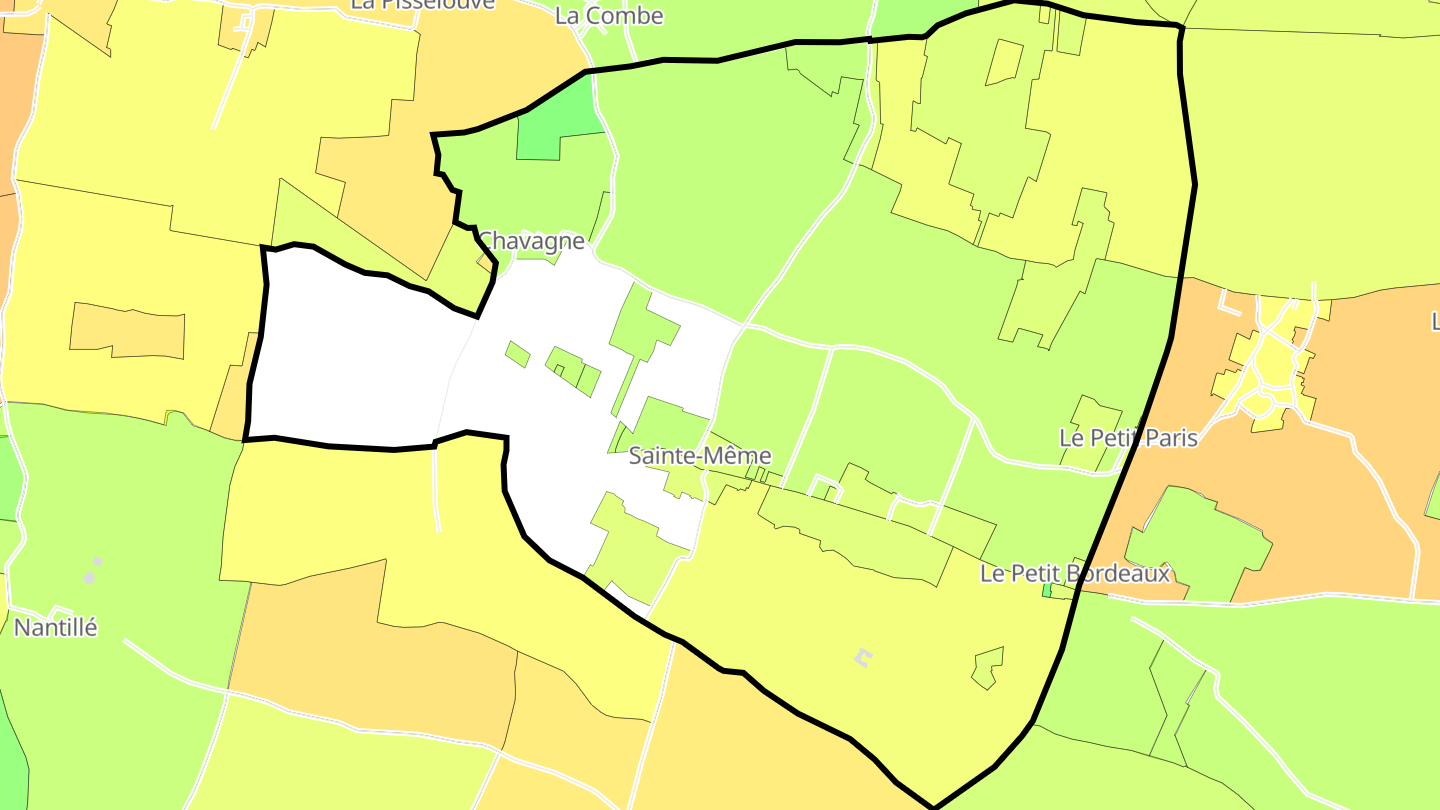 Carte des prix de l'immobilier Sainte-Même