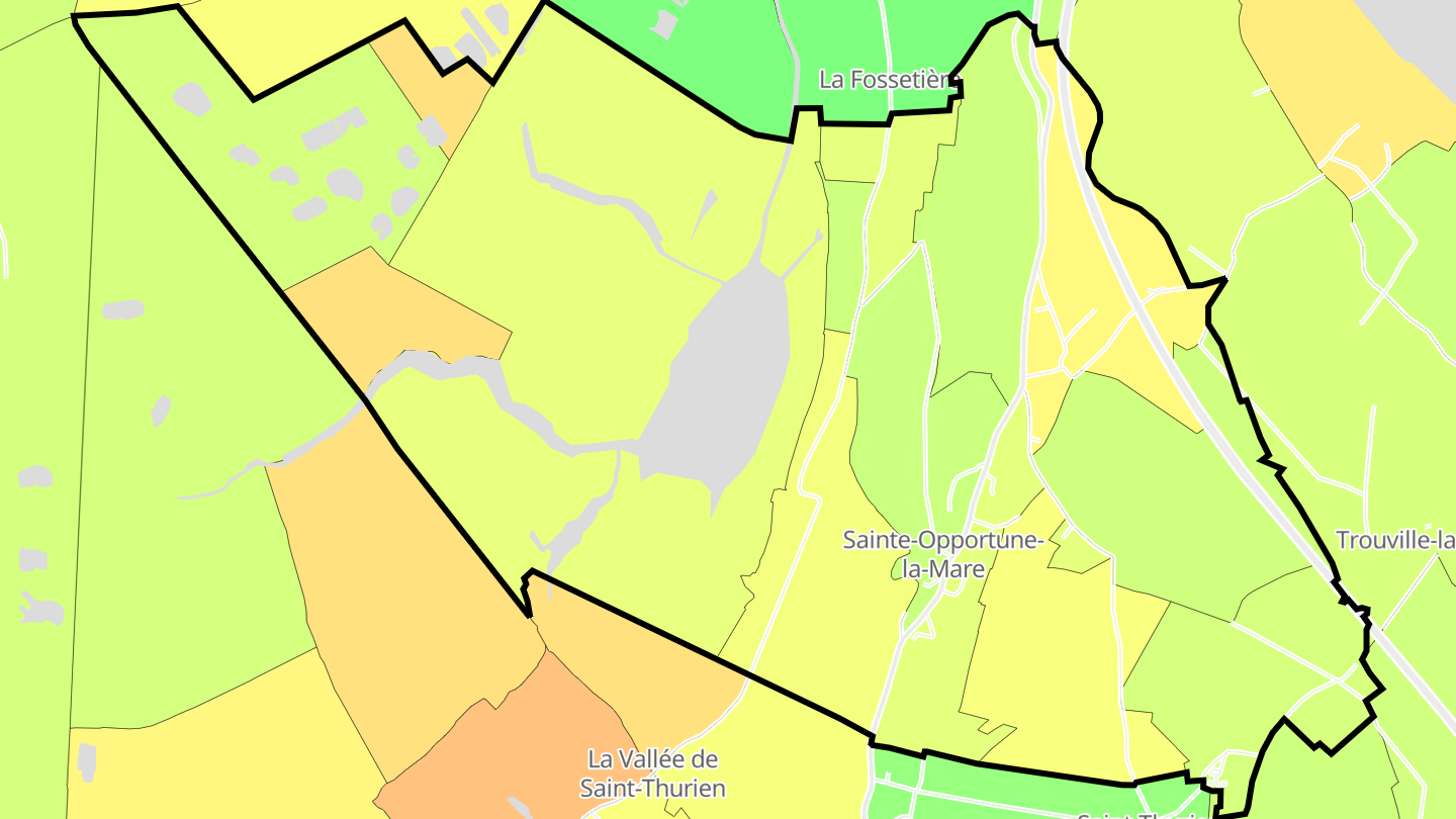 Carte des prix de l'immobilier Sainte-Opportune-la-Mare
