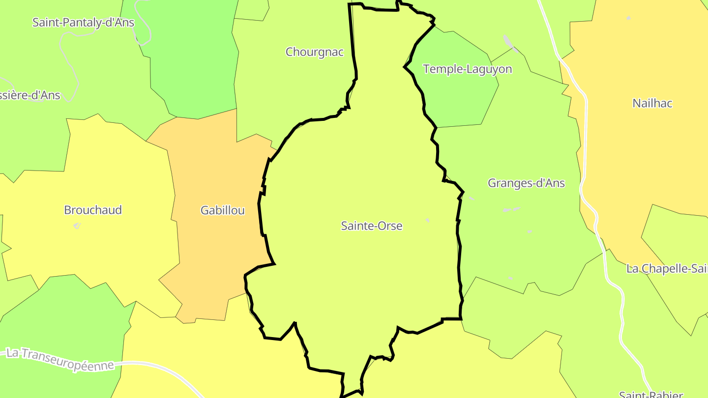 Carte des prix de l'immobilier Sainte-Orse