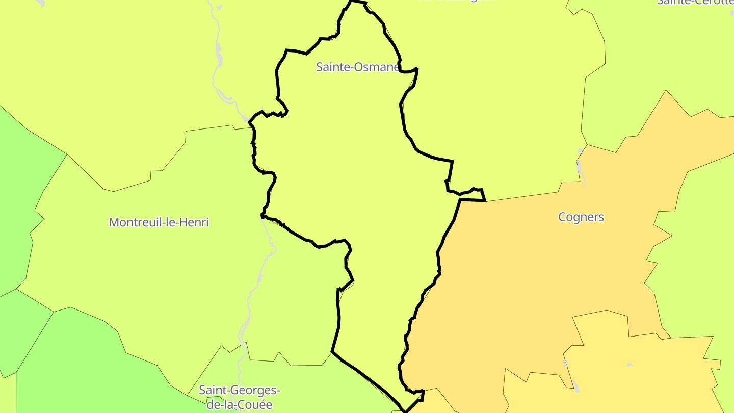 Carte des prix de l'immobilier Sainte-Osmane