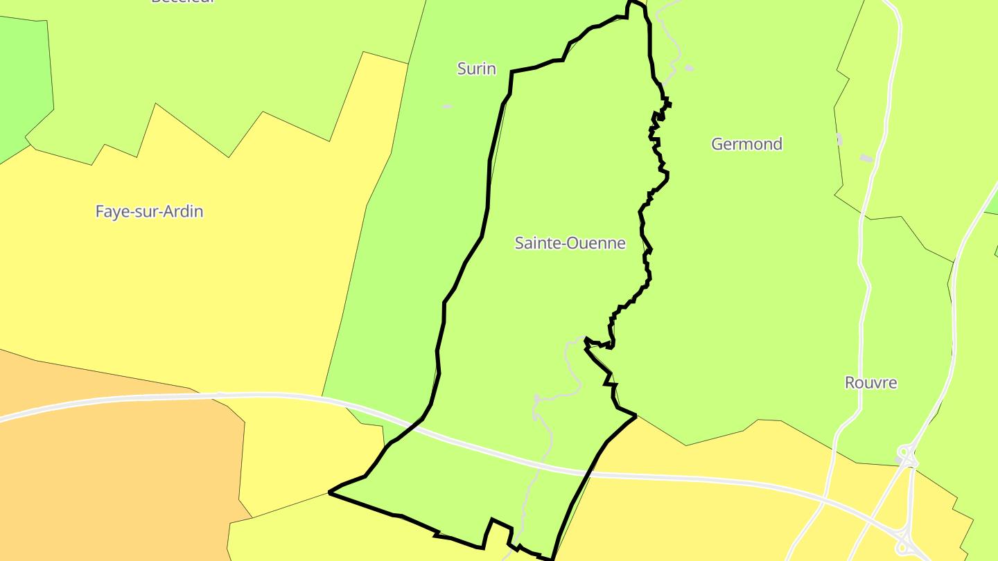Carte des prix de l'immobilier Sainte-Ouenne