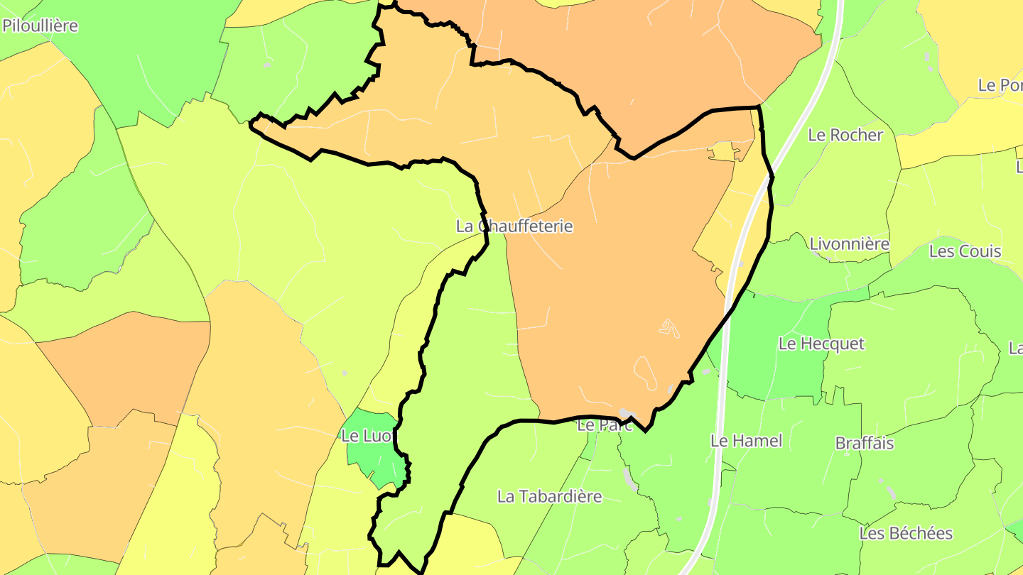 Carte des prix de l'immobilier Sainte-Pience