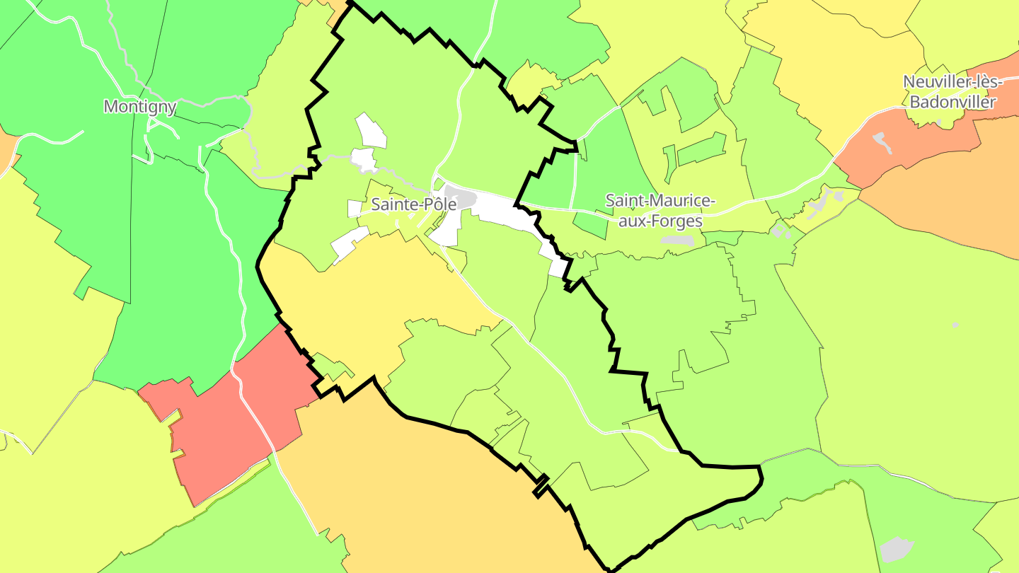 Carte des prix de l'immobilier Sainte-Pôle