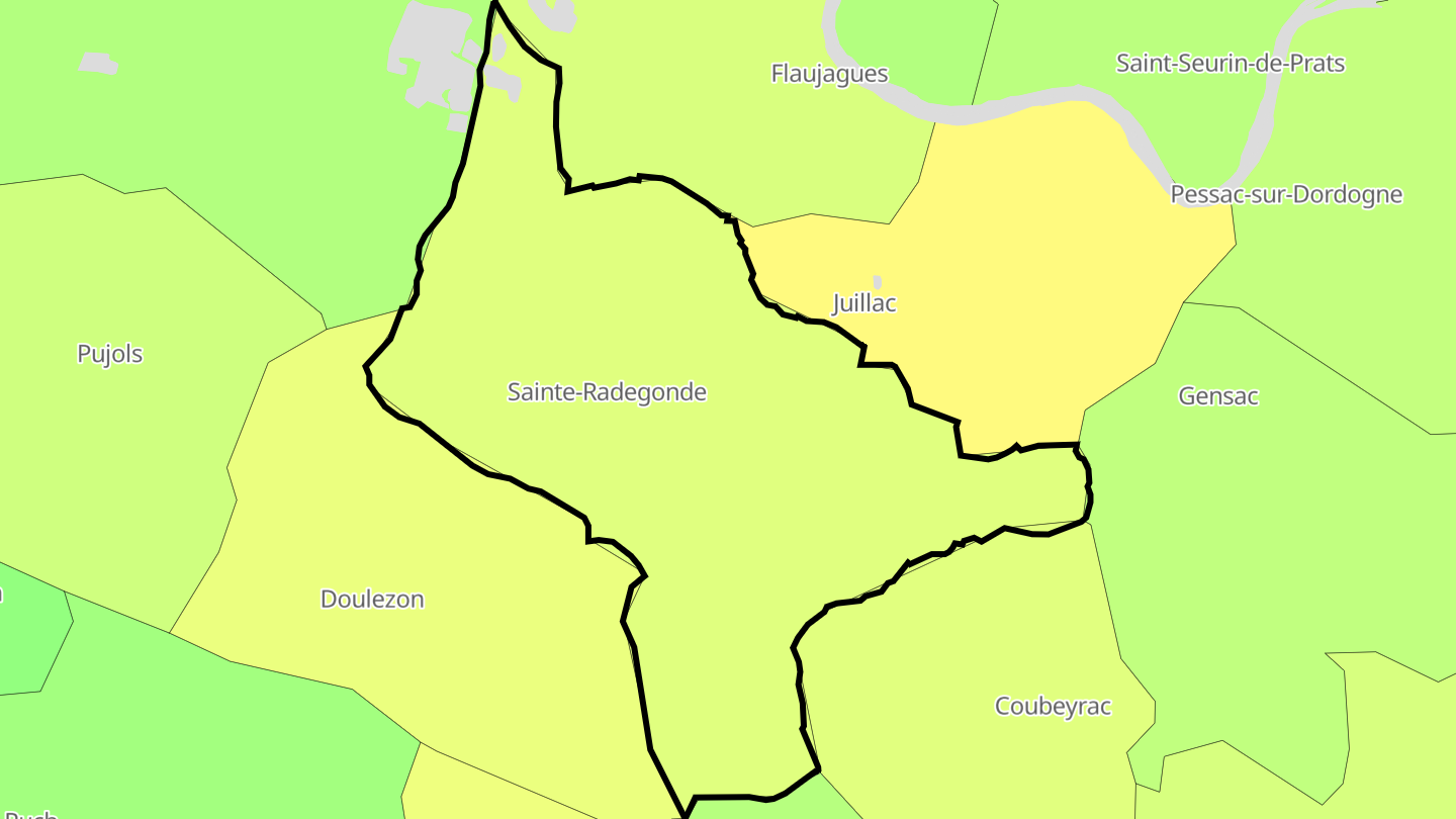 Carte des prix de l'immobilier Sainte-Radegonde