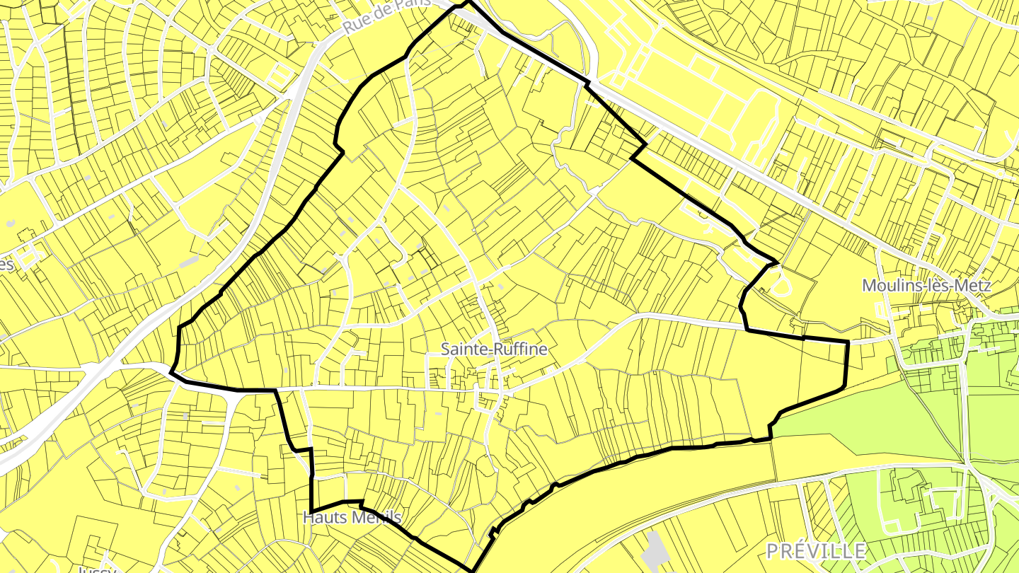 Carte des prix de l'immobilier Sainte-Ruffine