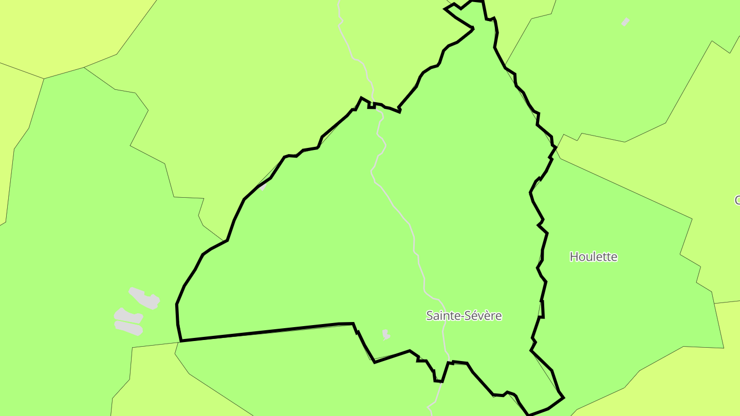 Carte des prix de l'immobilier Sainte-Sévère