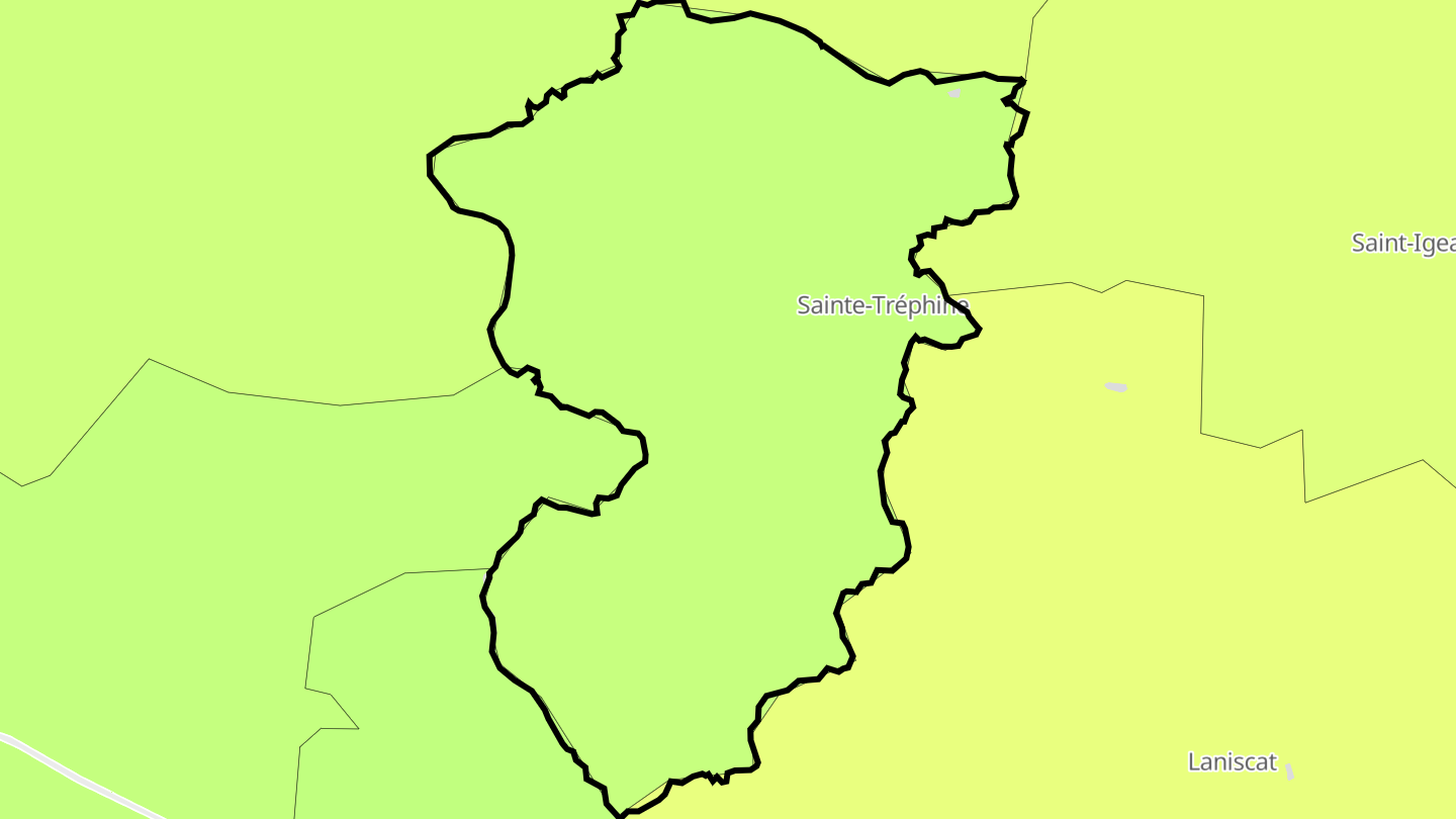Carte des prix de l'immobilier Sainte-Tréphine