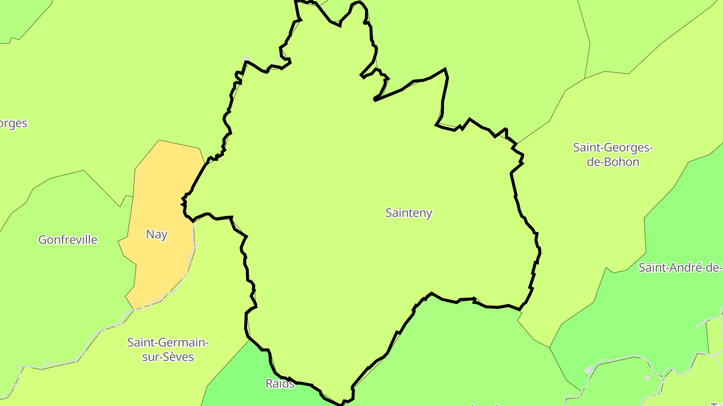 Carte des prix de l'immobilier Sainteny