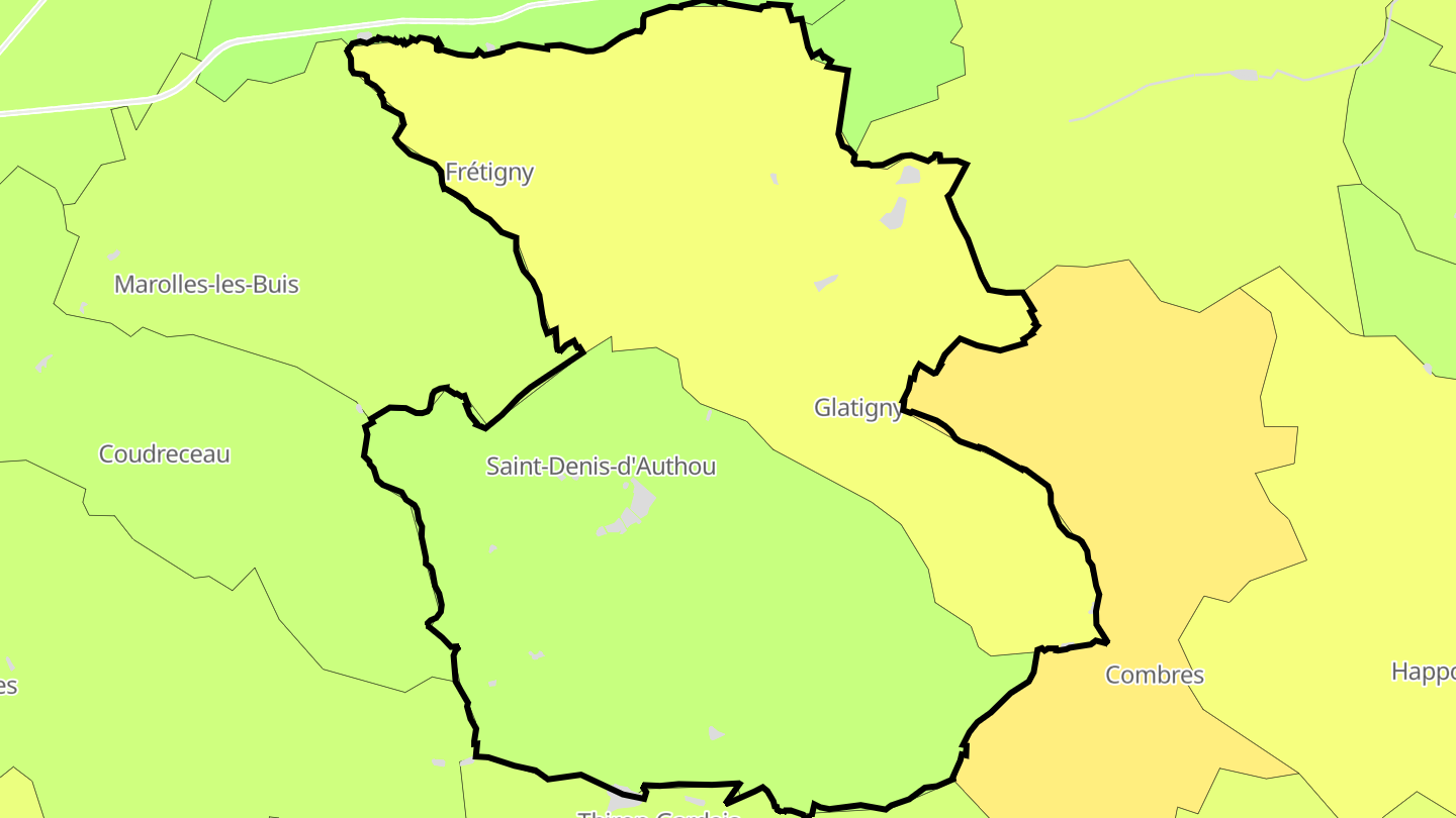 Carte des prix de l'immobilier Saintigny