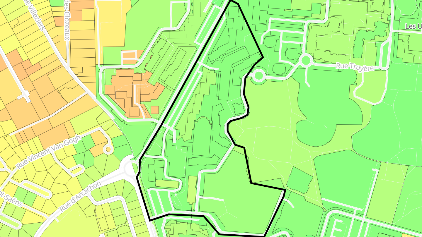 Carte des prix de l'immobilier Saintonge