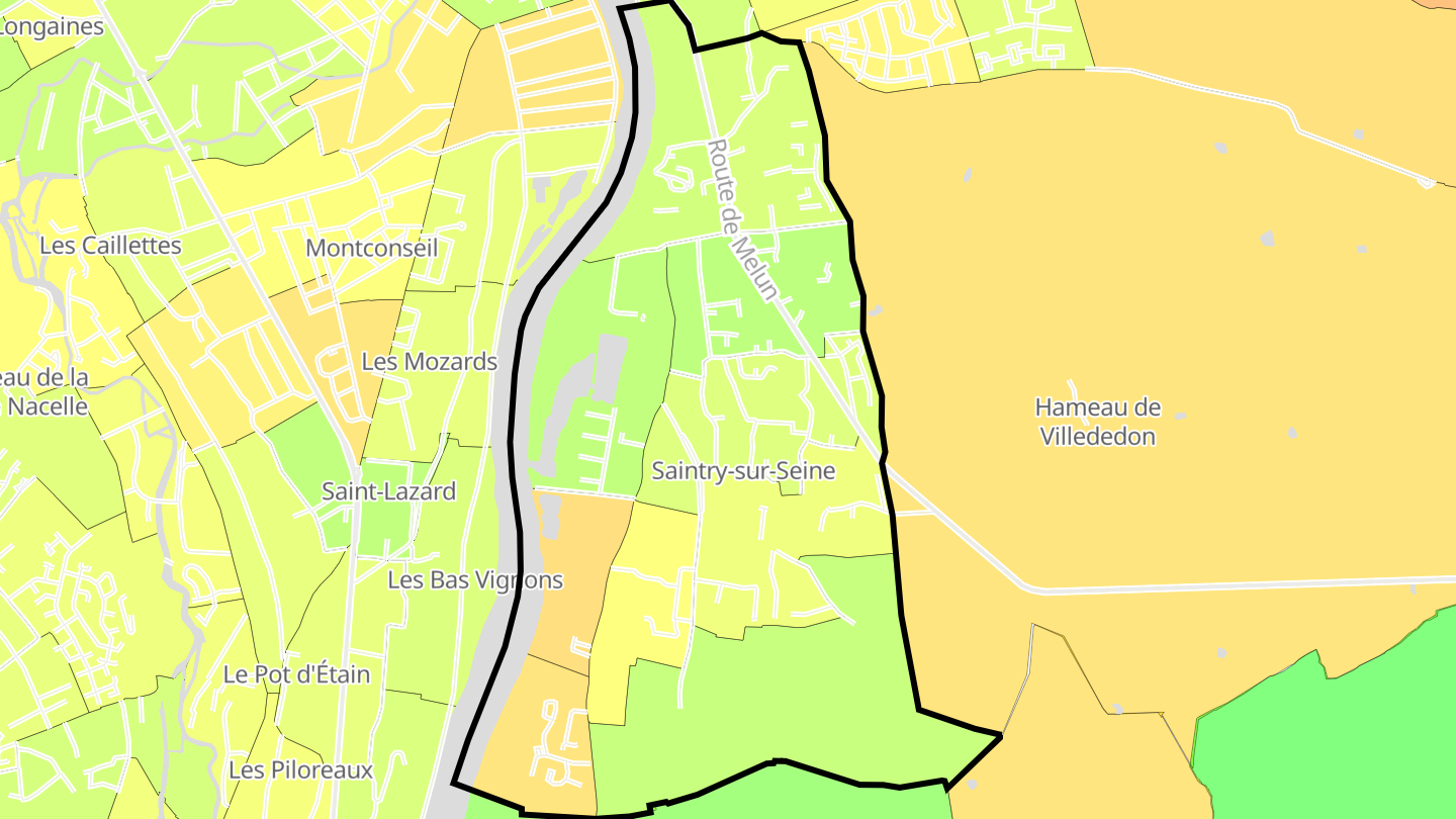Carte des prix de l'immobilier Saintry-sur-Seine
