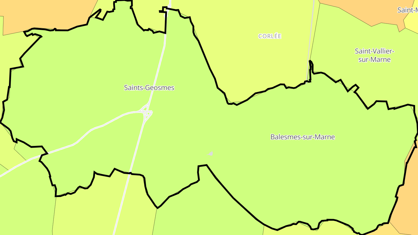 Carte des prix de l'immobilier Saints-Geosmes